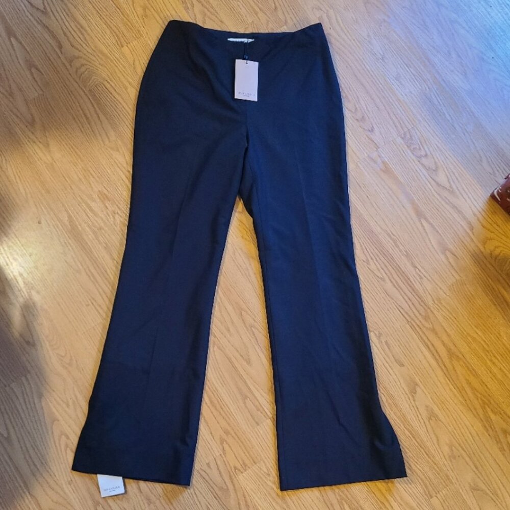 NEW NWT! M.M. LAFLEUR CLOONEY DRESS PANTS WASHABLE WOOL WIDE LEG FLARE sz 10 - Picture 2 of 9